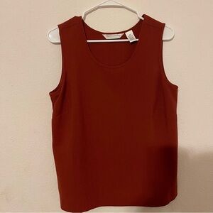 Drapers and Damon’s petites women’s  Top PM sleeveless rust blouse